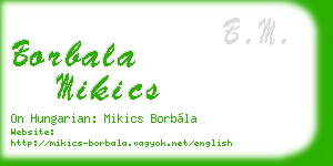 borbala mikics business card